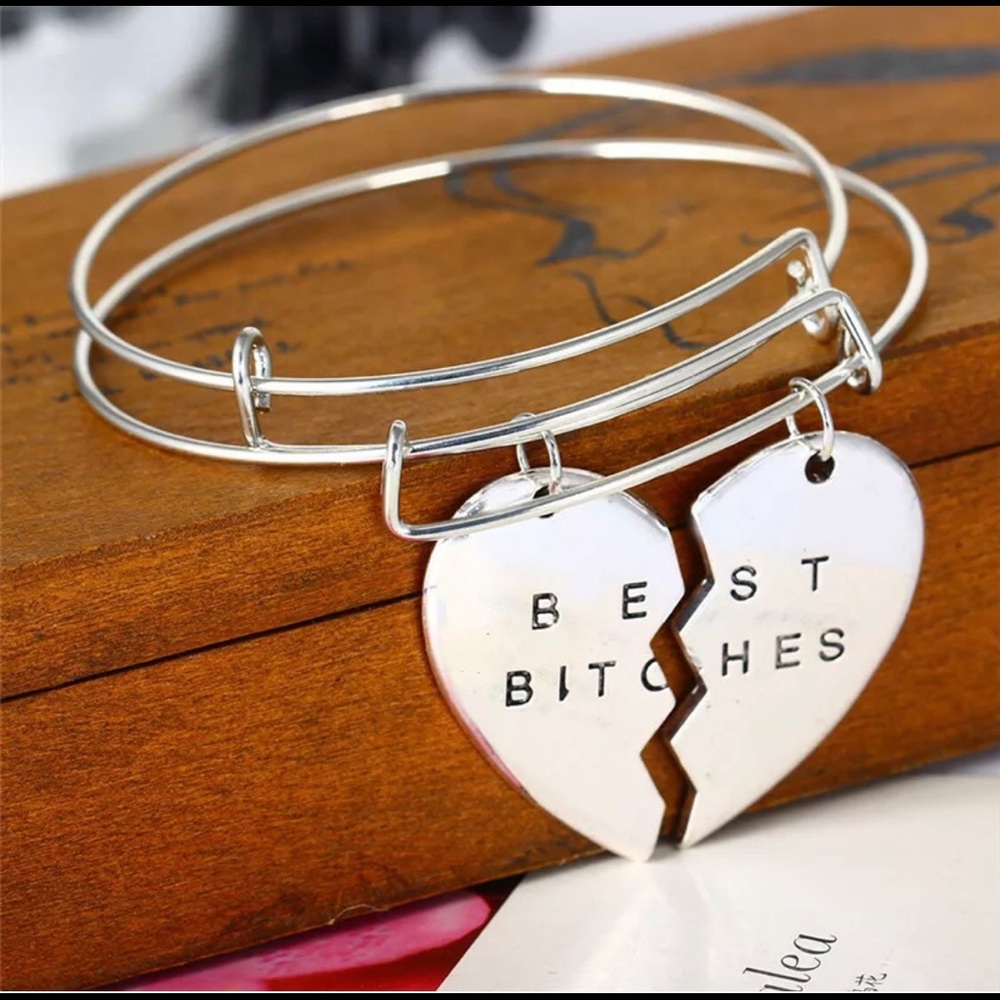 Women Men Pendant Charm Best Bitches Bracelet